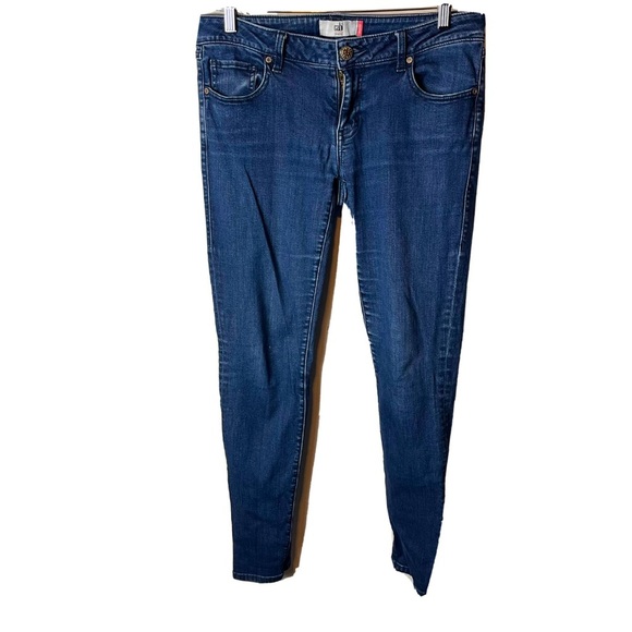 Cabi Womens Skinny Jeans Denim Blue Style 3040 Low Rise Stretch 16” across Waist - Picture 1 of 5